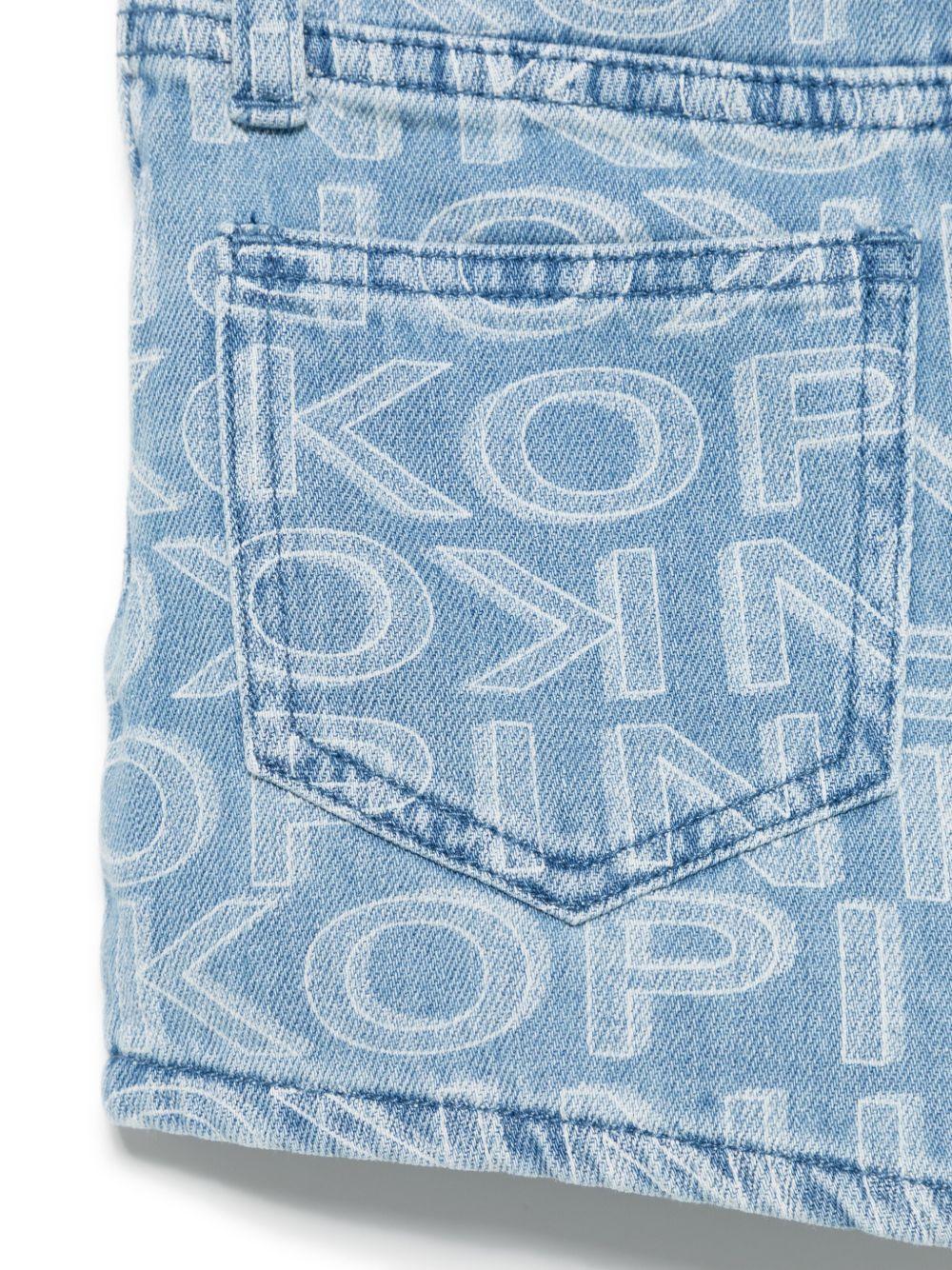 Short in denim logo all-over KFBE002CDF015 D711 PINKO UP