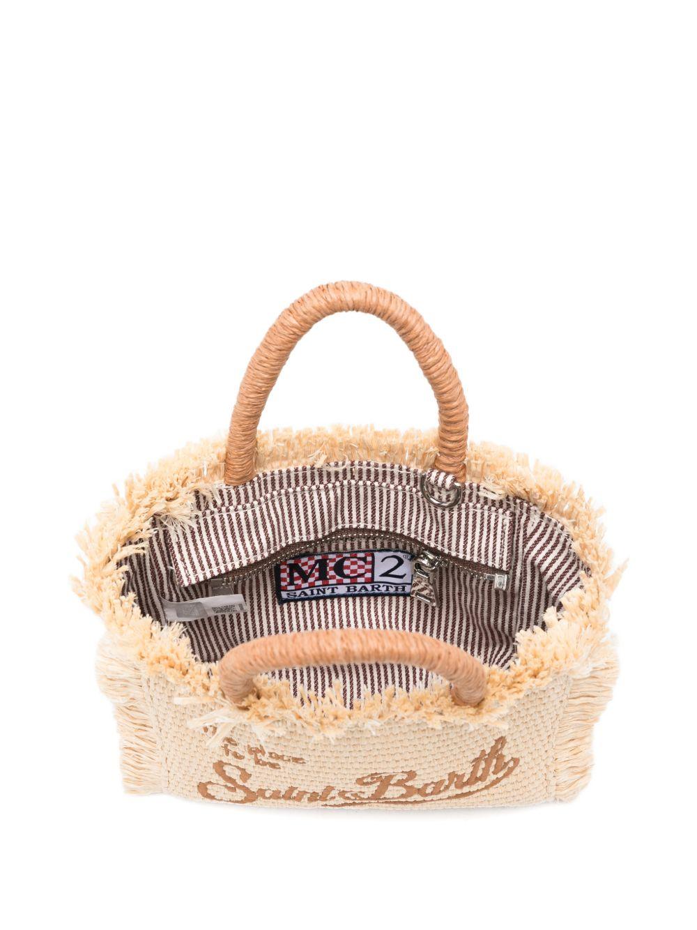 Borsa tote in paglia con cristalli VAMI009 00368L MC2 SAINT BARTH