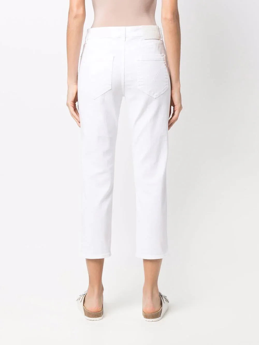 Jeans bianco Koons bottoni gioiello - Preludio Moda