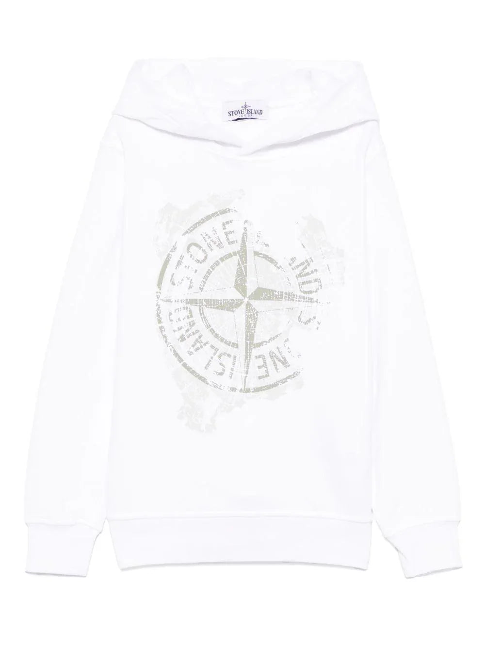Felpa bianca big logo compass - Preludio Moda
