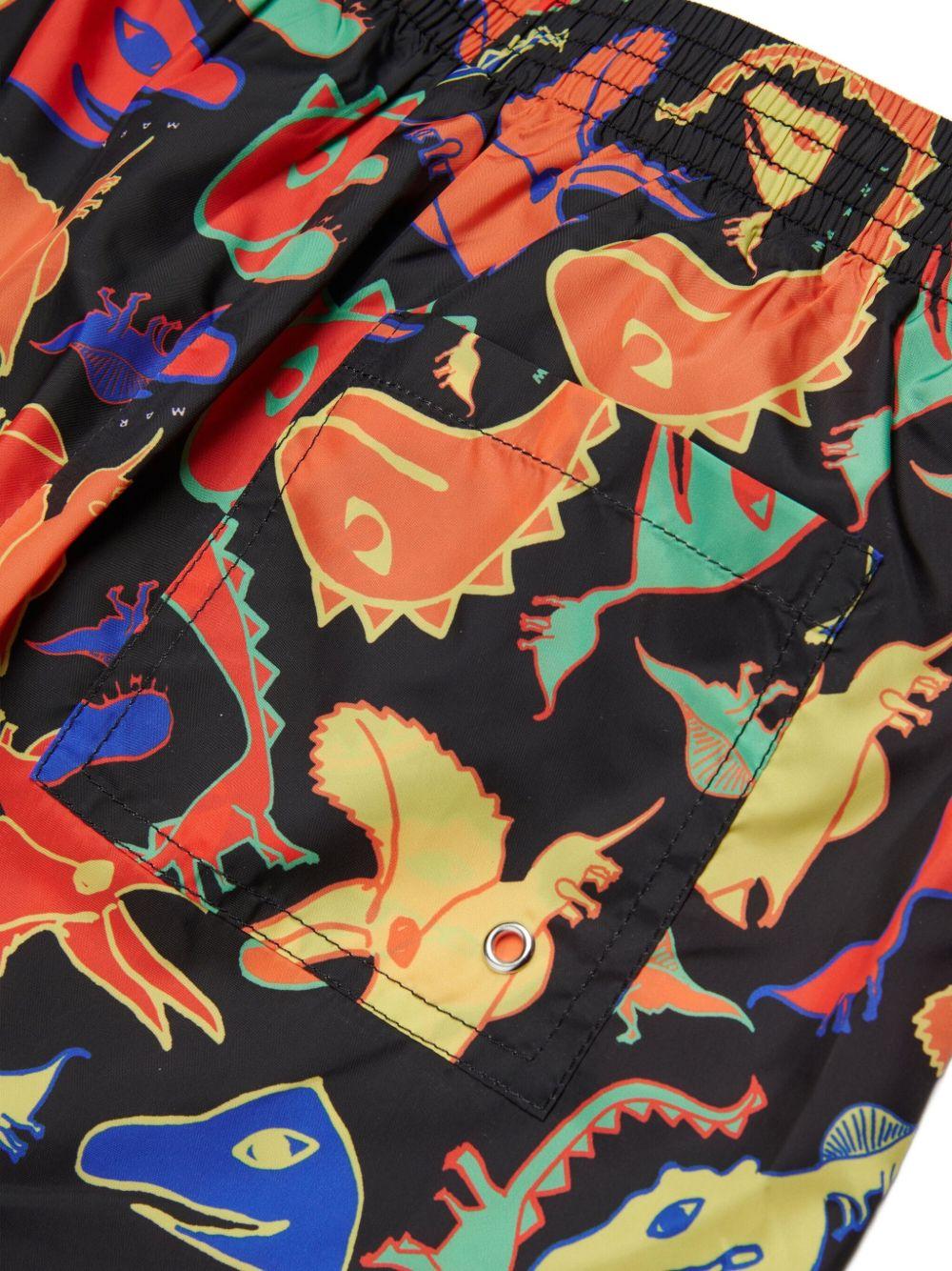 Bermuda da bagno in poliestere con stampa dinosauri M01719M00WM 0M900 MARNI KIDS
