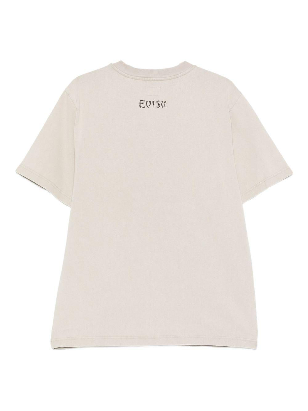 T-shirt Girocollo a Maniche Corte 2EAEJM5TS6110 ECRU EVISU