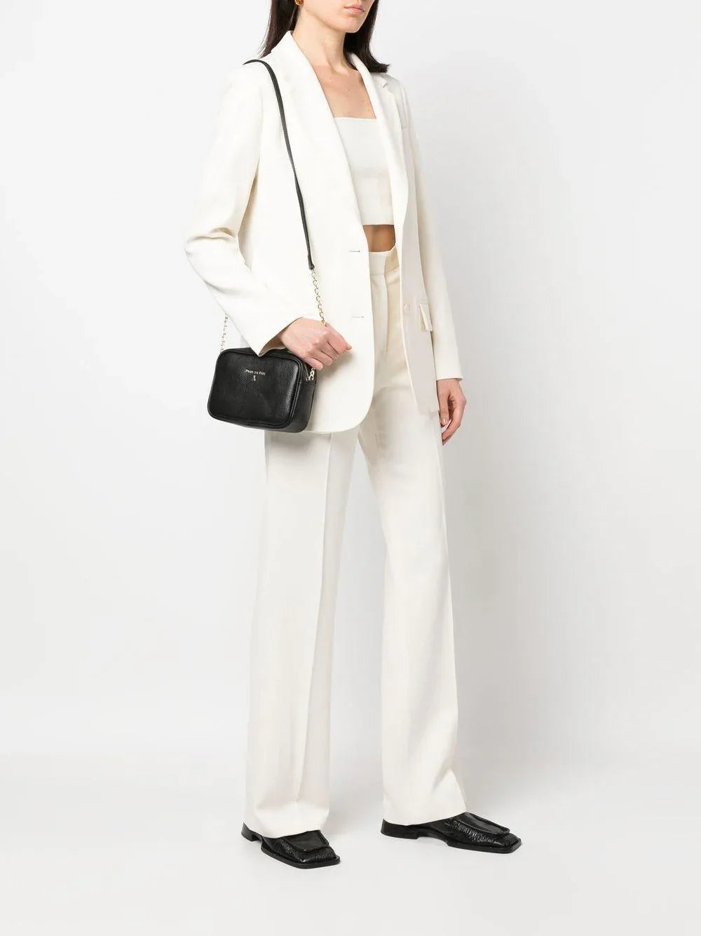 Borsa a tracolla con placca logo - Preludio Moda