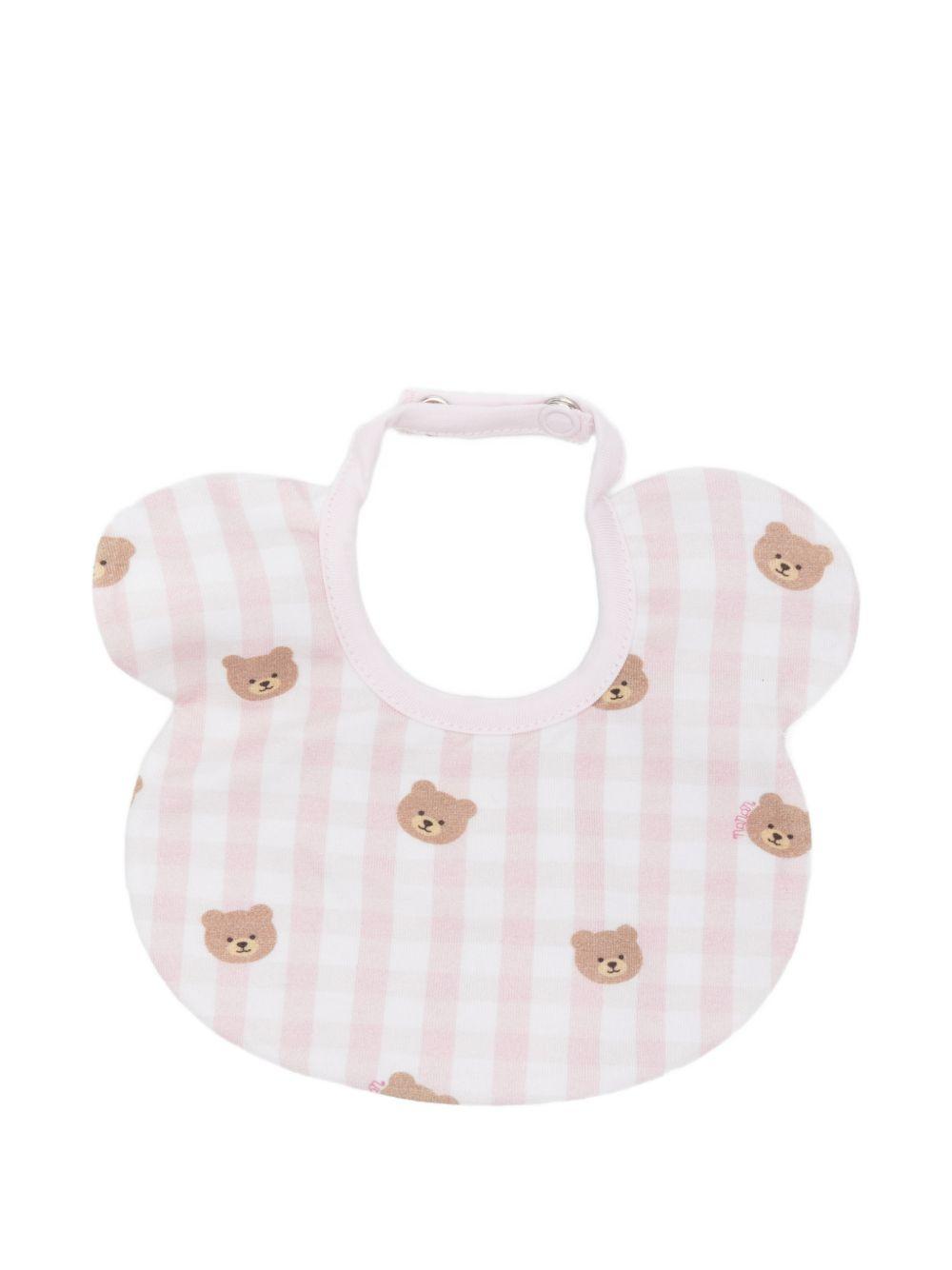 Bavaglino in cotone a quadretti E26021 ROSA NANAN KIDS