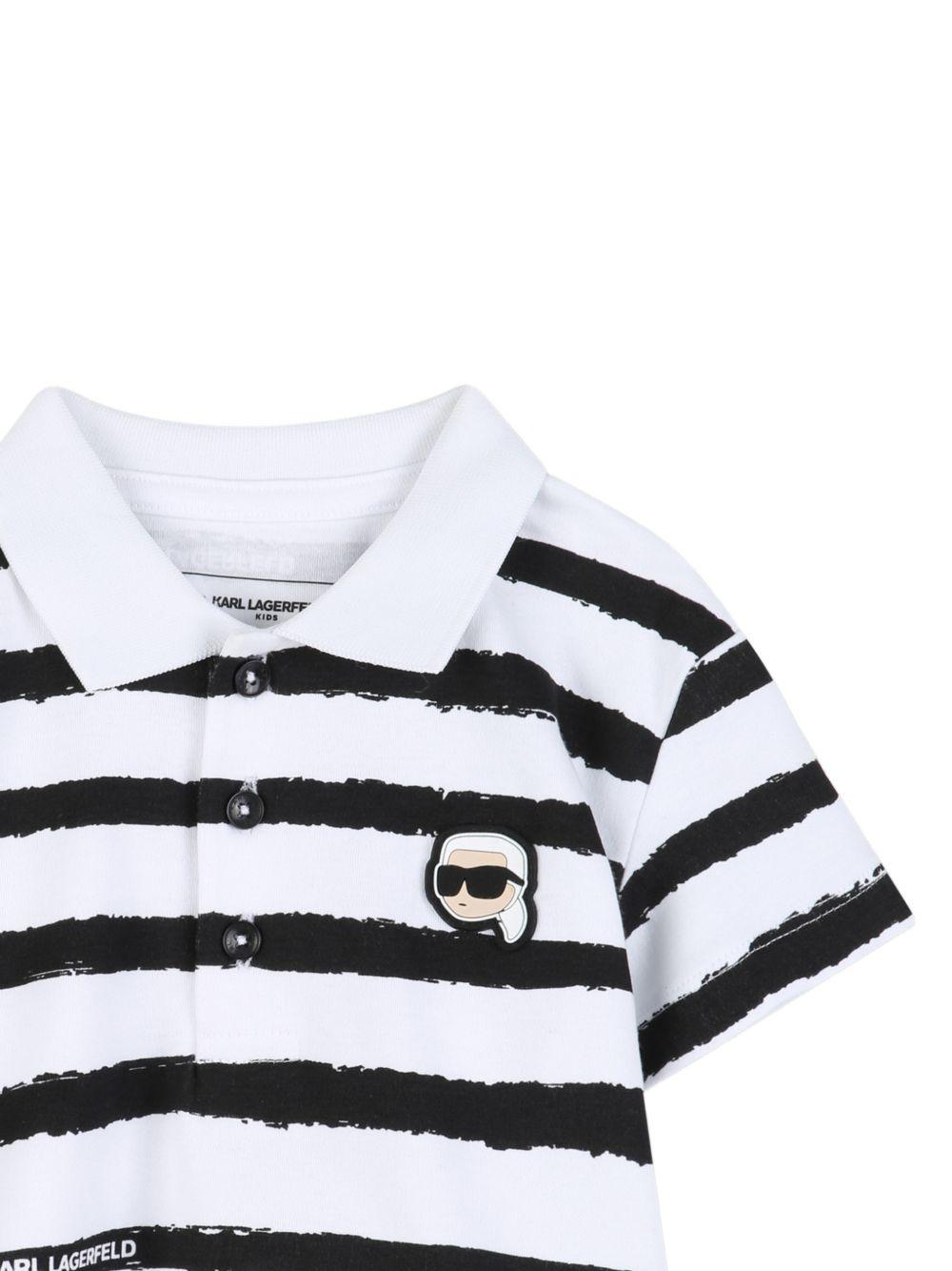 Completo polo a righe con bermuda Z31068 10P KARL LAGERFELD KIDS