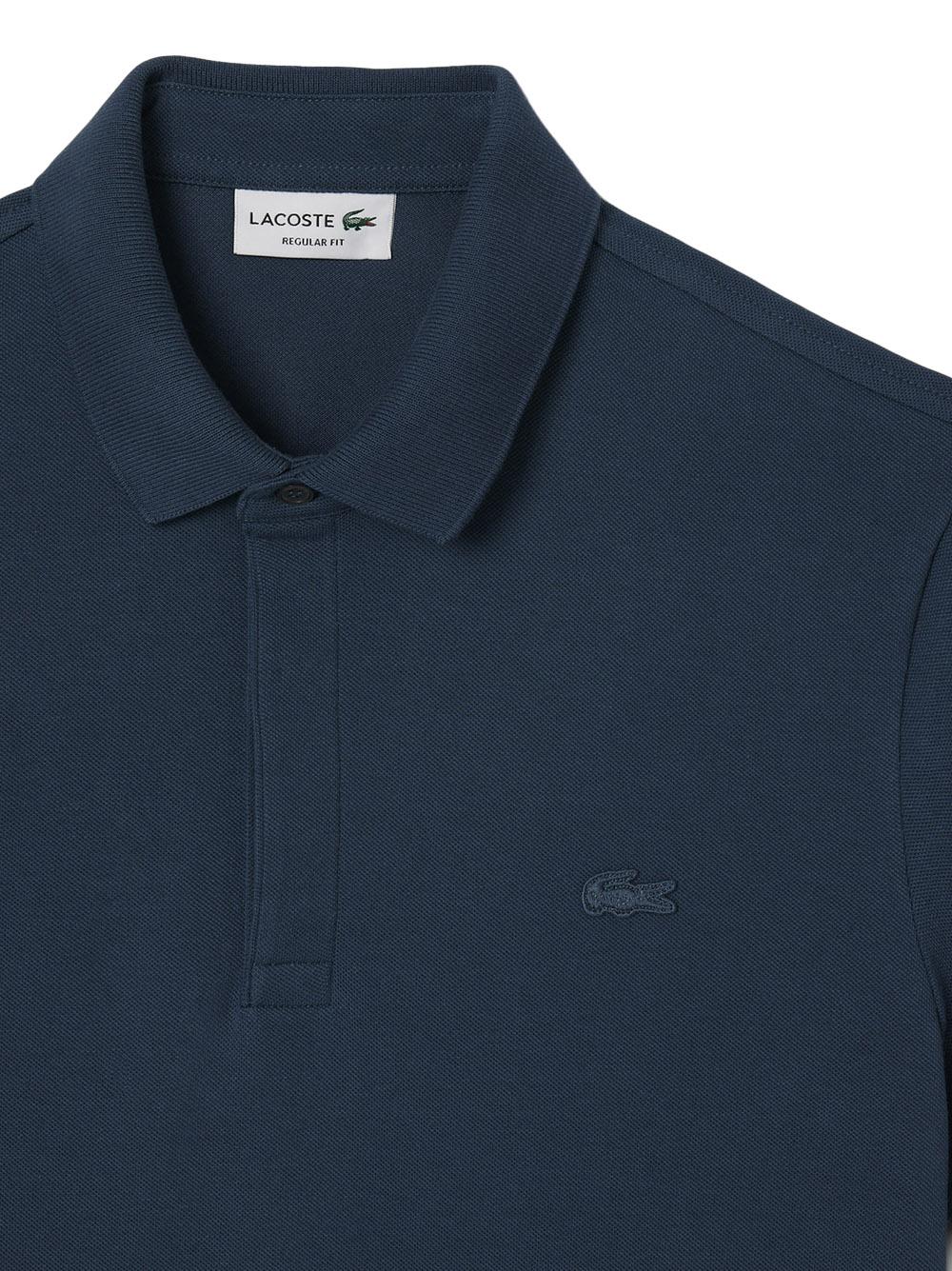 Polo blu logo ricamo tono su tono PH5522 C7Z LACOSTE