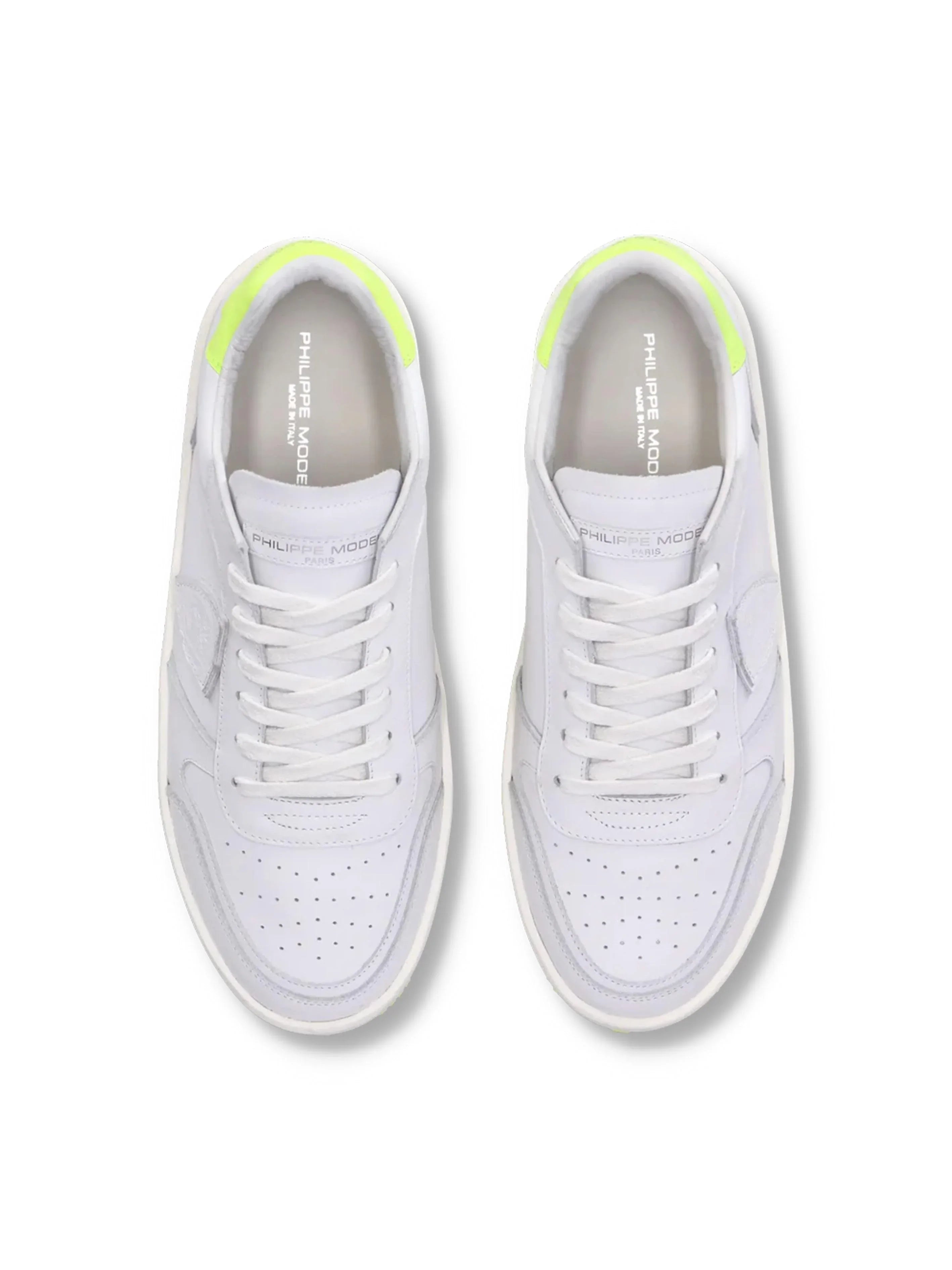 Sneakers Nice bianche/lime uomo - Preludio Moda