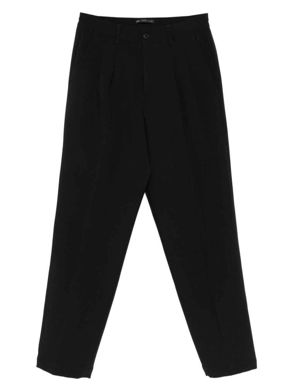 Pantaloni Neri Dritti con Pieghe L1PFW25266965 D001 LOW BRAND