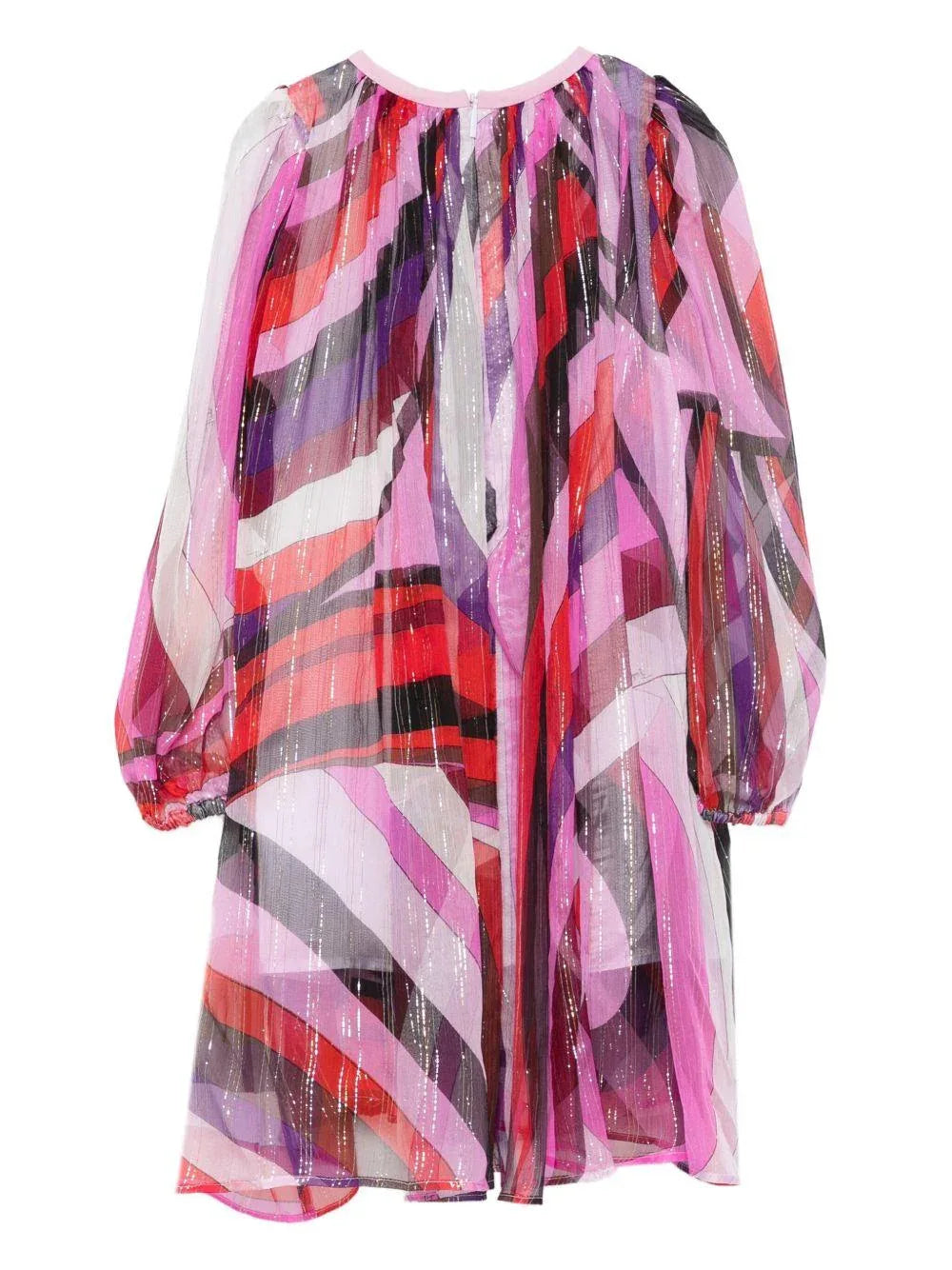 Abito a Maniche Lunghe con Stampa Orchid - Preludio Moda