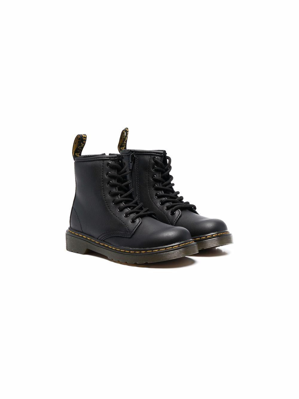 Stivali stringati Junior 1460 Softy T in pelle nero