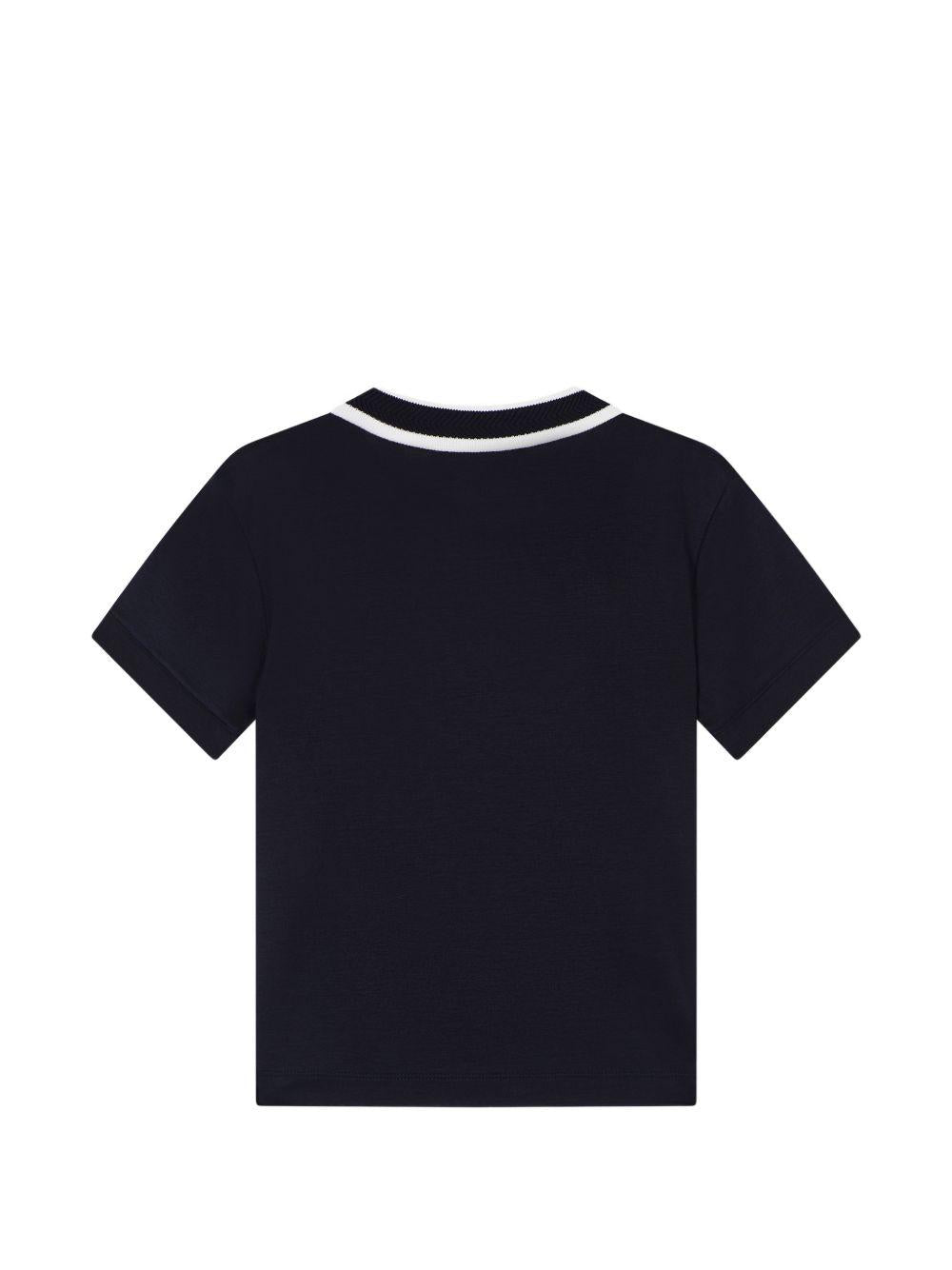 Polo in cotone con colletto a contrasto EB000910AF10127 UB118 EMPORIO ARMANI KIDS