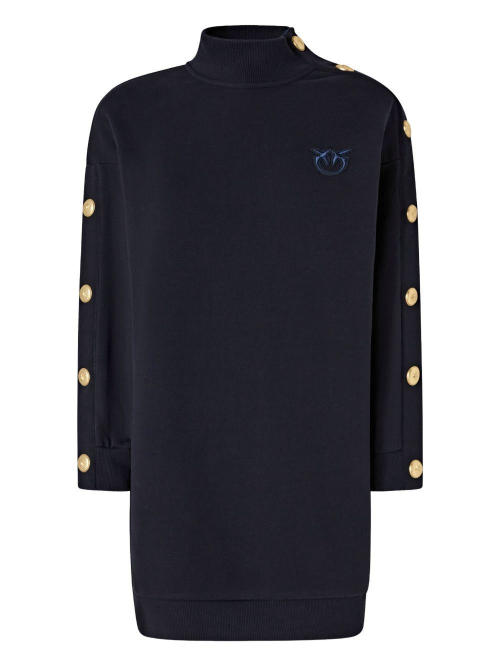 Abito corto con collo alto e logo ricamato 105610A2TC G82 PINKO