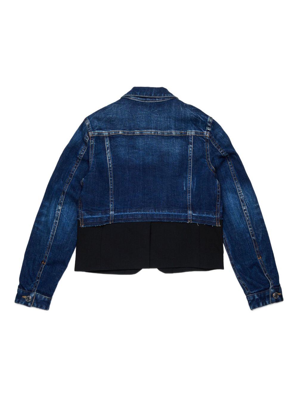 Giacca Denim con Effetto Vissuto DQ3049D0AEZ DQ01 DSQUARED KIDS