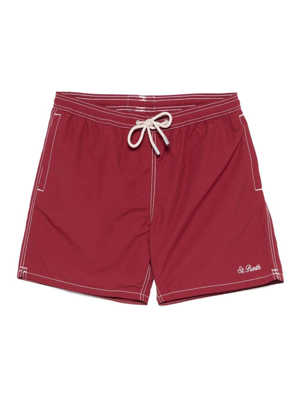 Costume mare media lunghezza Patmos bordeaux PATM001 00102H MC2 SAINT BARTH