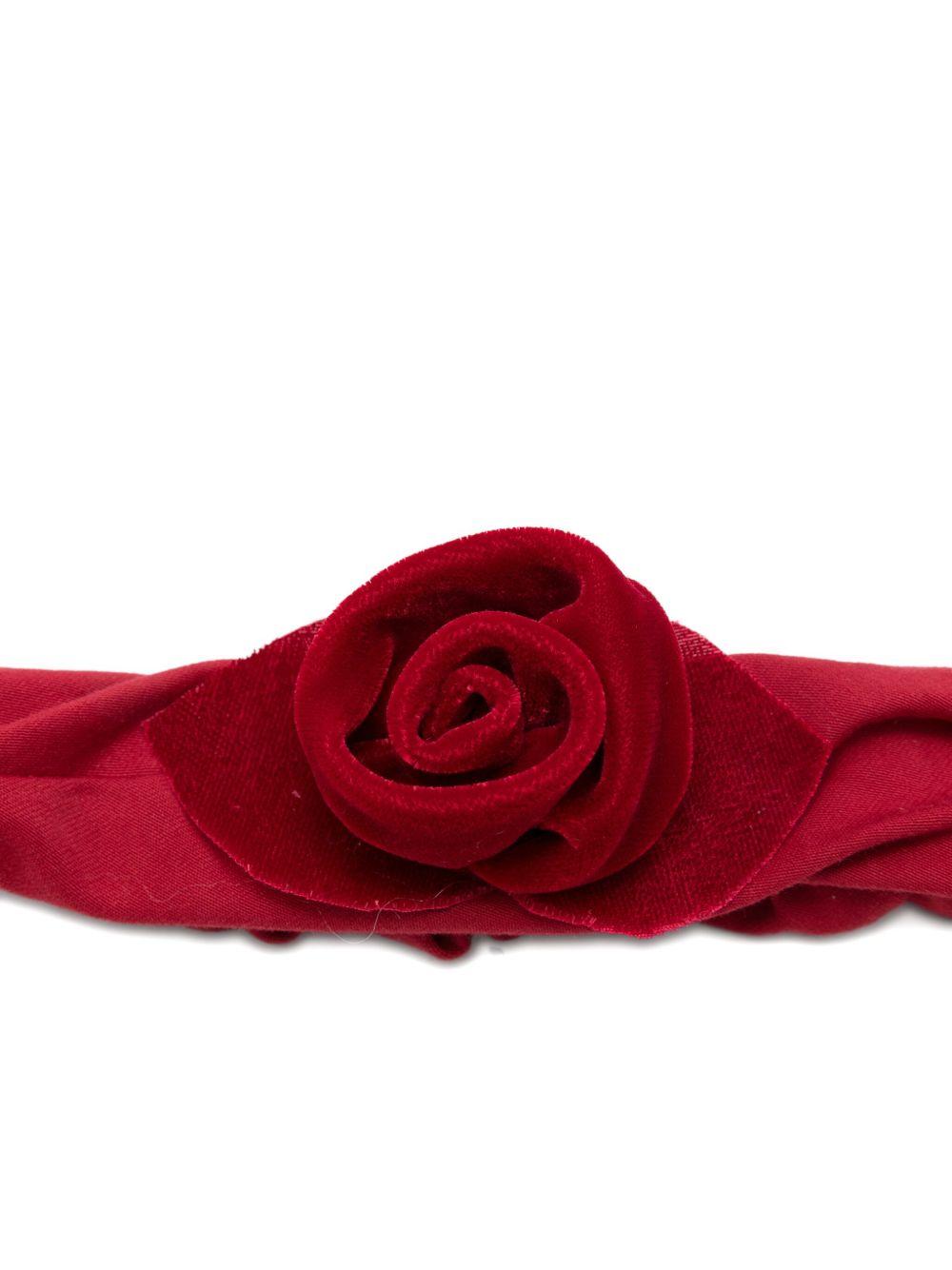 Fascia rubino con applicazione rose 73F0066803 0043 MONNALISA KIDS