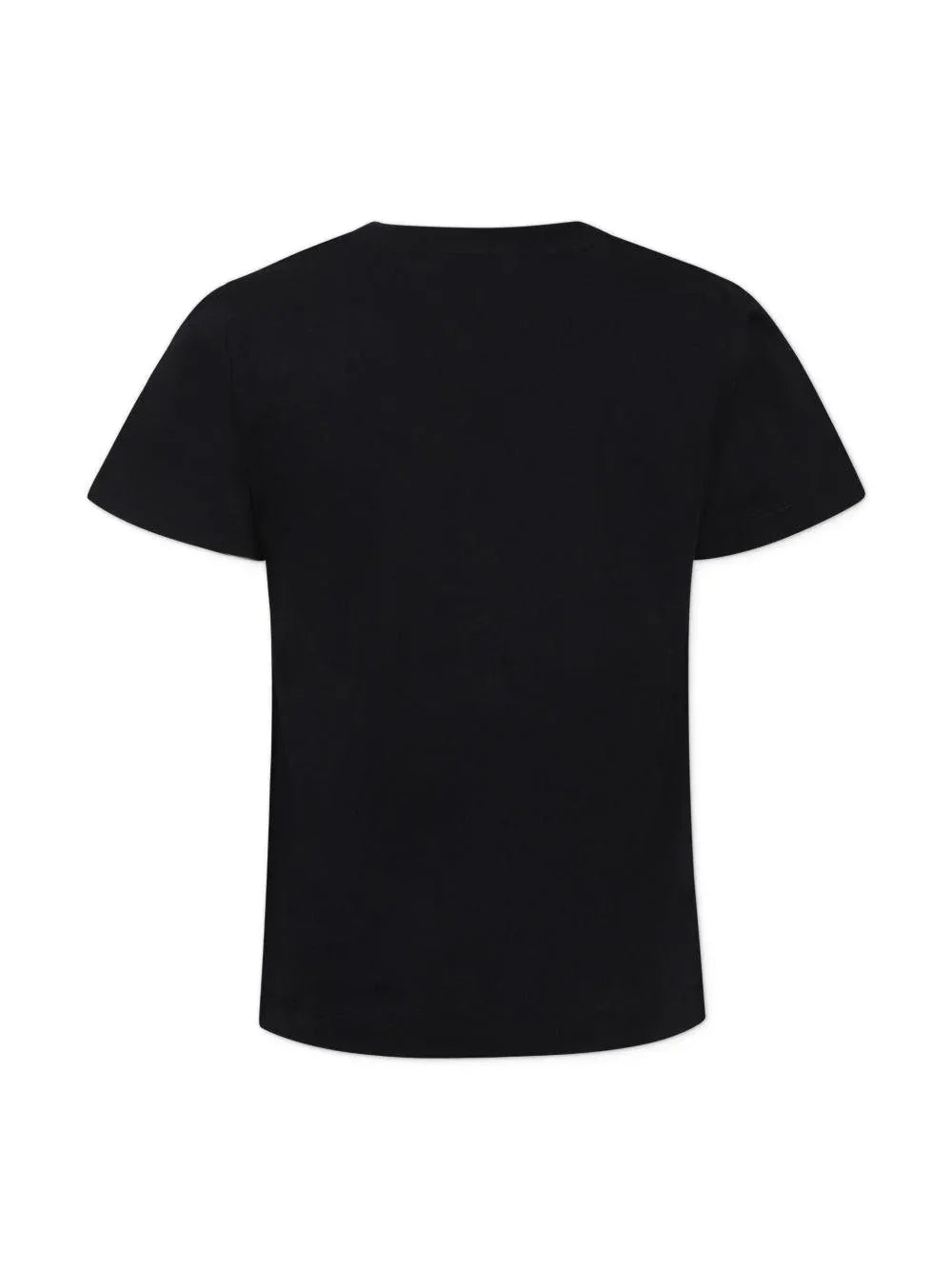 T-shirt nera logo ricamo - Preludio Moda