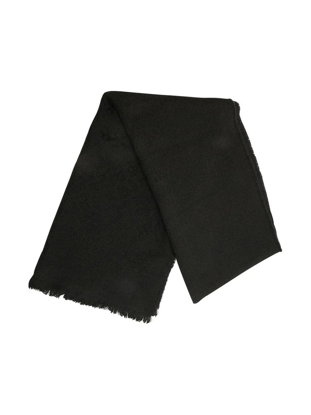 Sciarpa nera logo inciso all-over - Preludio Moda