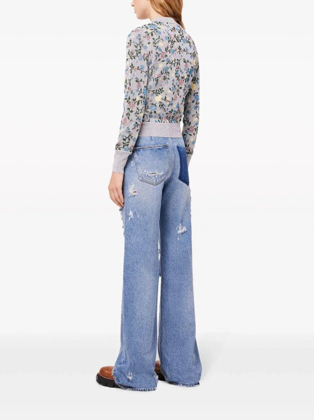 Jeans blu effetto vissuto - Preludio Moda