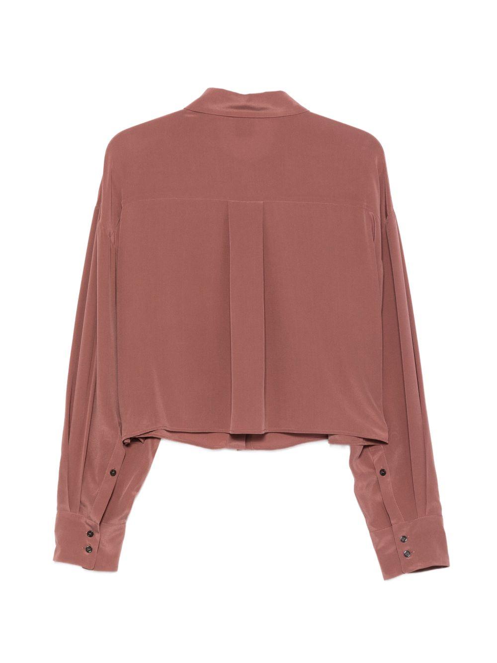 Camicia in seta con pieghe sui polsini 116290P6209 BLUSH ALYSI