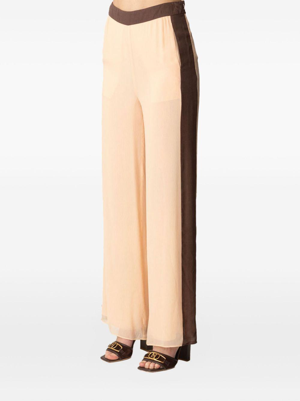 Pantalone bicolor in tessuto leggero