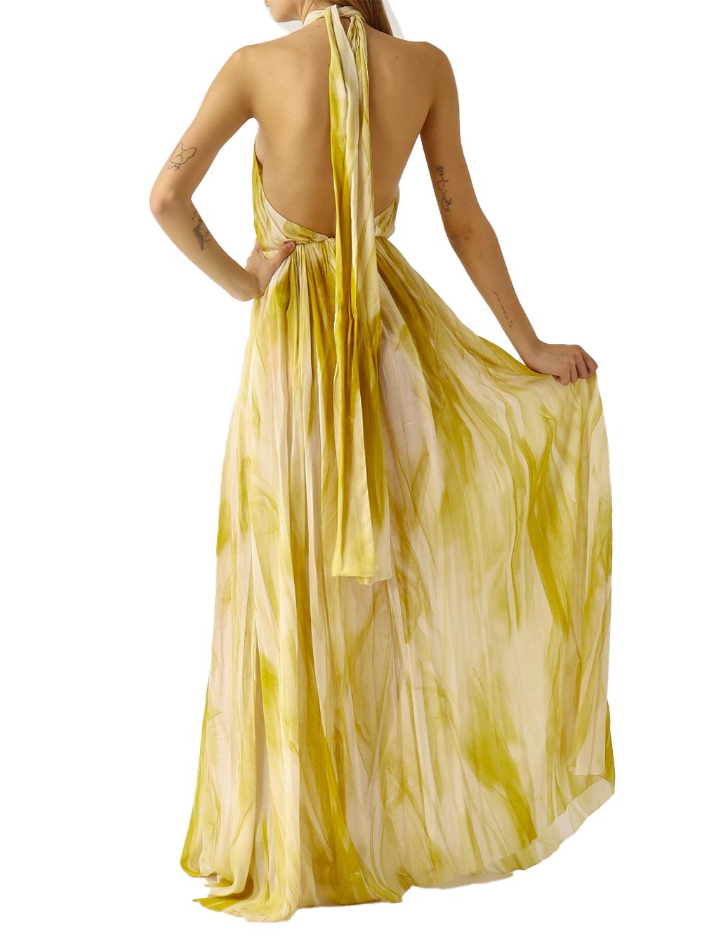 Abito Red Carpet in viscosa con stampa tulle