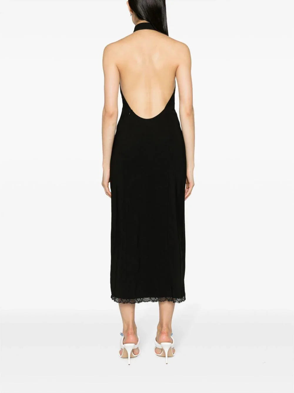 Abito nero scollo all'americana - Preludio Moda