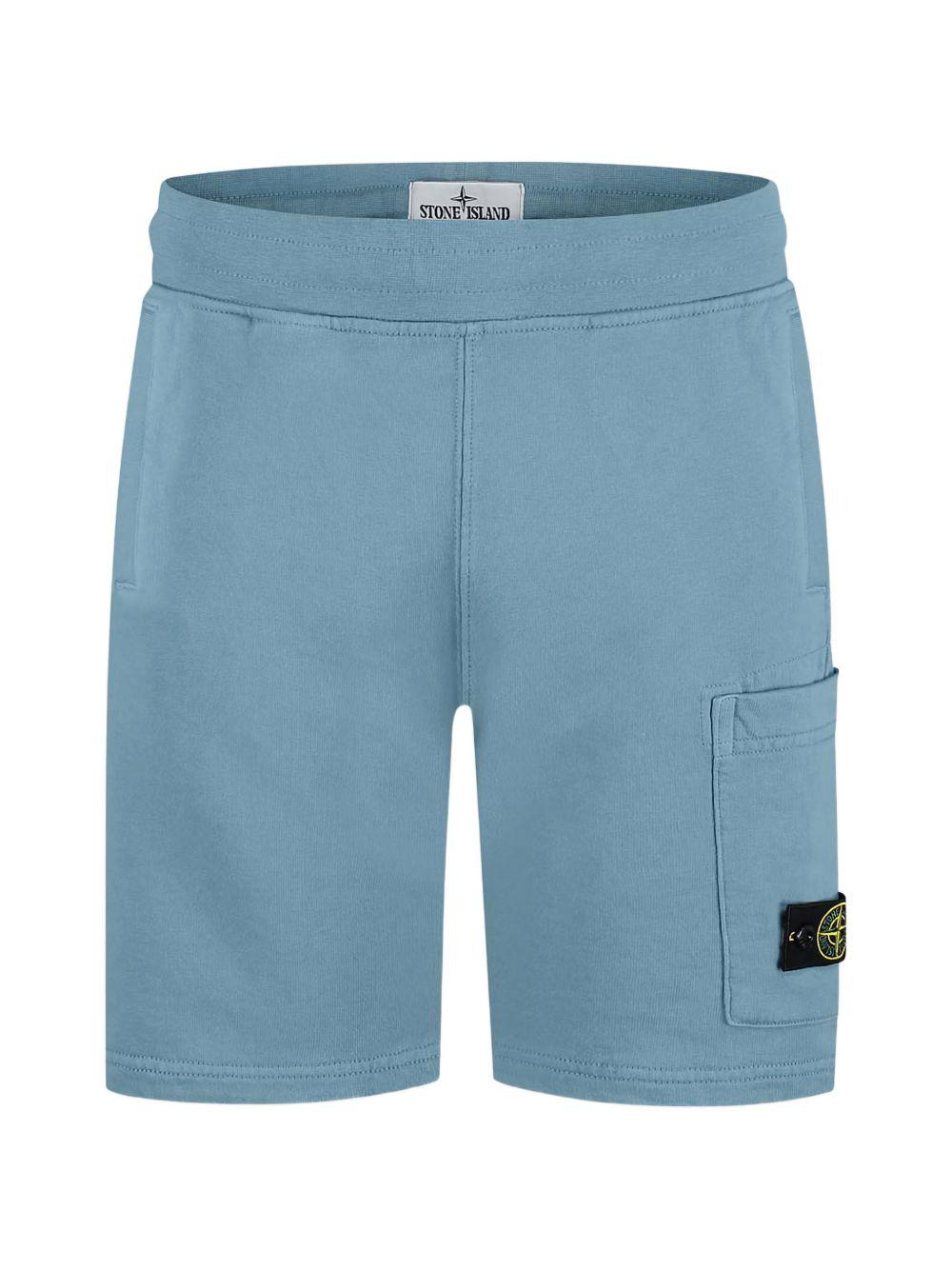 Shorts in cotone con tasca laterale L1S166200006S0040 V004A STONE ISLAND KIDS