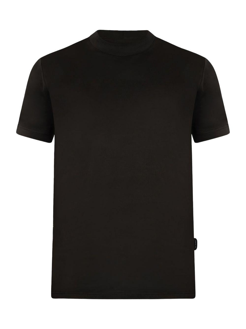 T-shirt basic verde mini etichetta laterale XM4132 VERDE YES LONDON