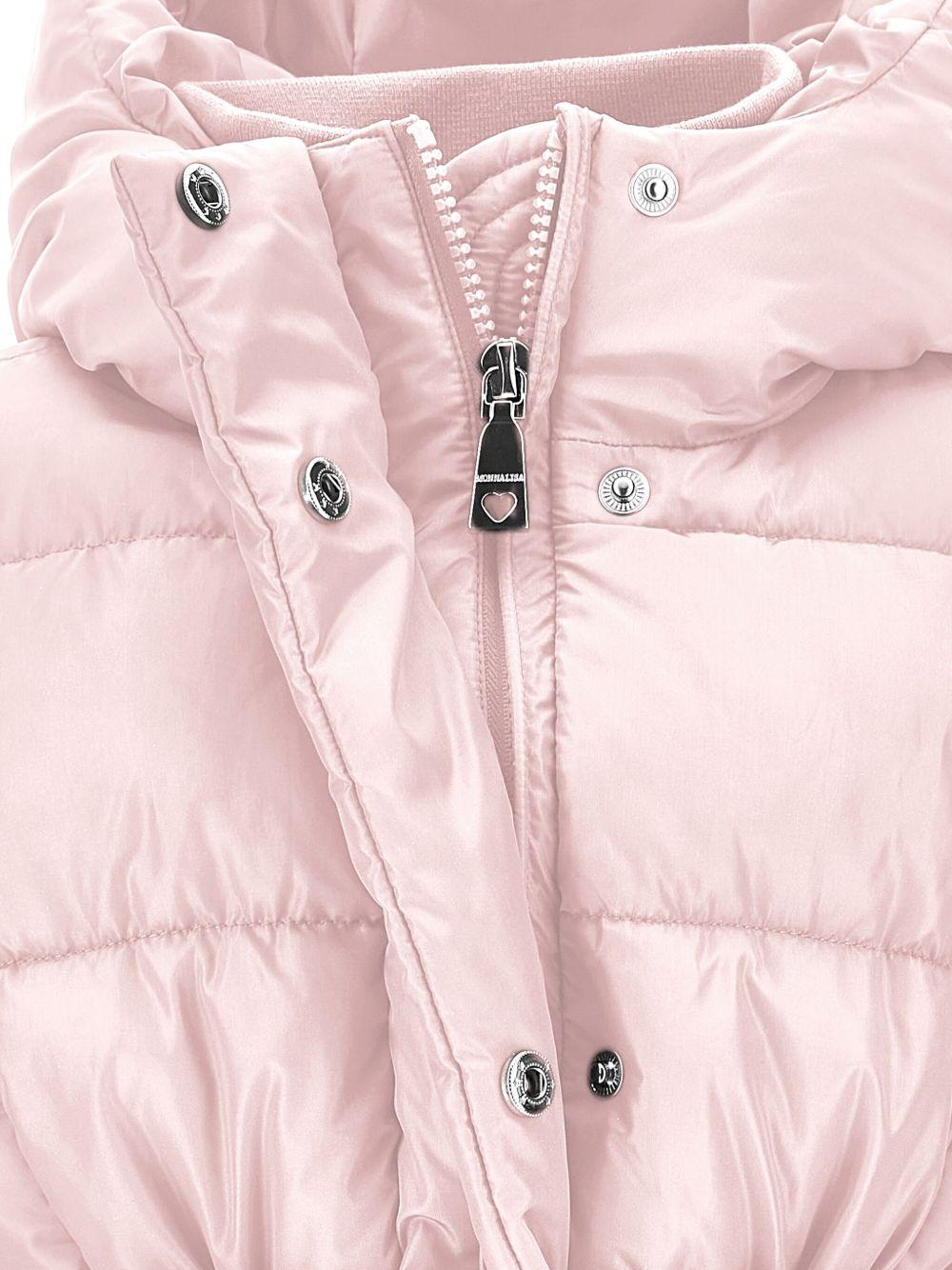 Cappotto Imbottito Rosa Chiaro con Cintura 17F1016020 0090 MONNALISA KIDS