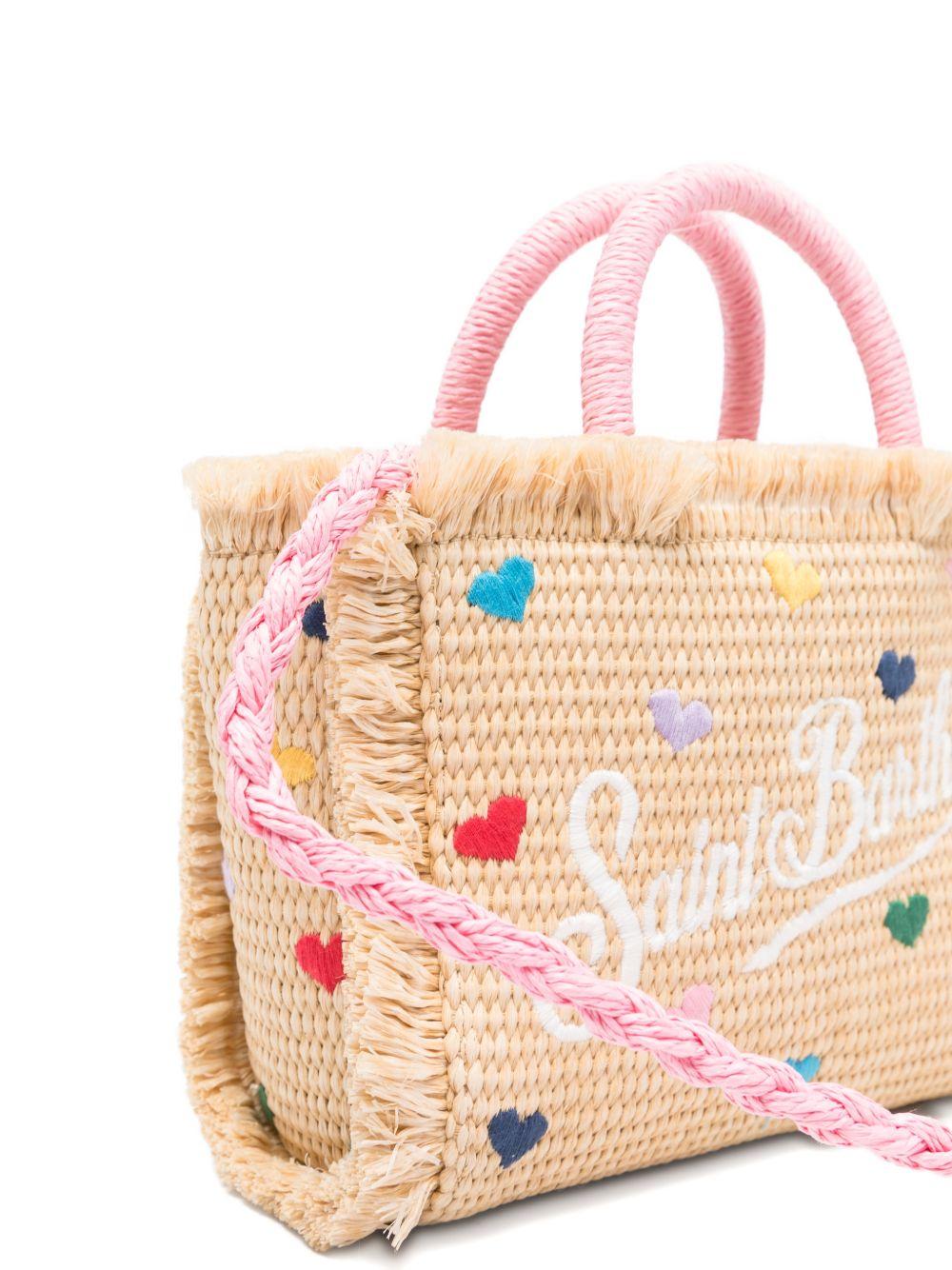 Borsa tote in paglia con cristalli VAMI009 00344L MC2 SAINT BARTH