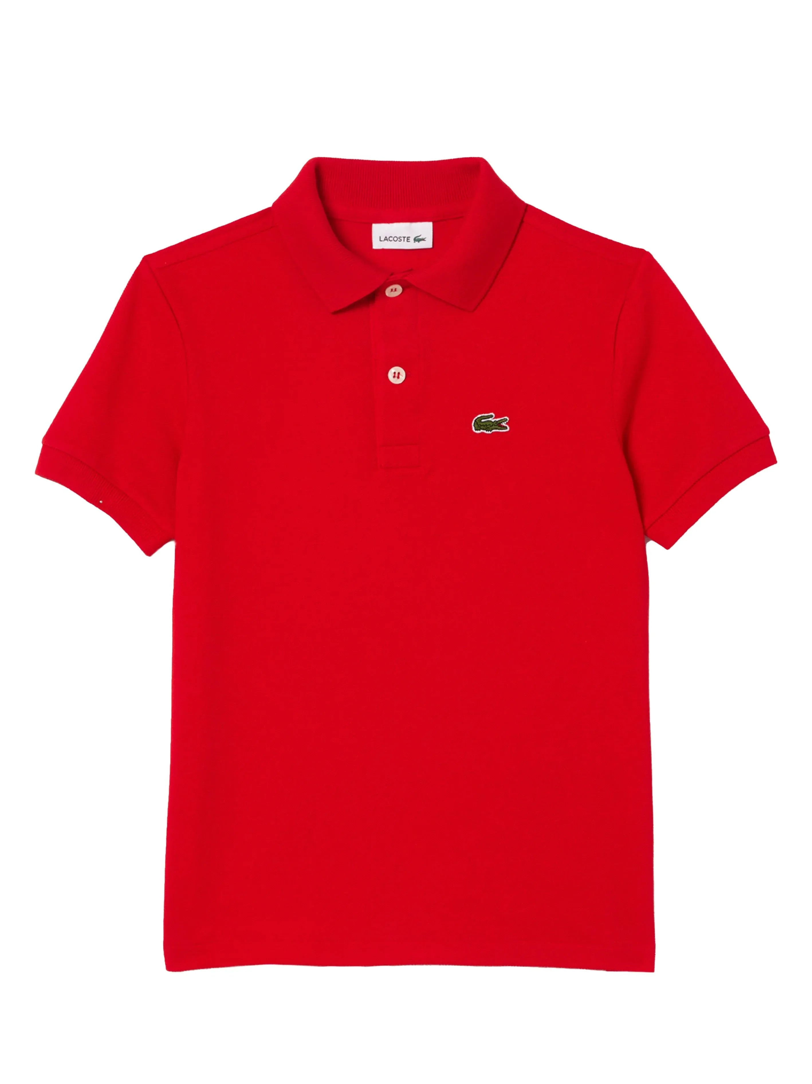 Polo rossa logo ricamo - Preludio Moda