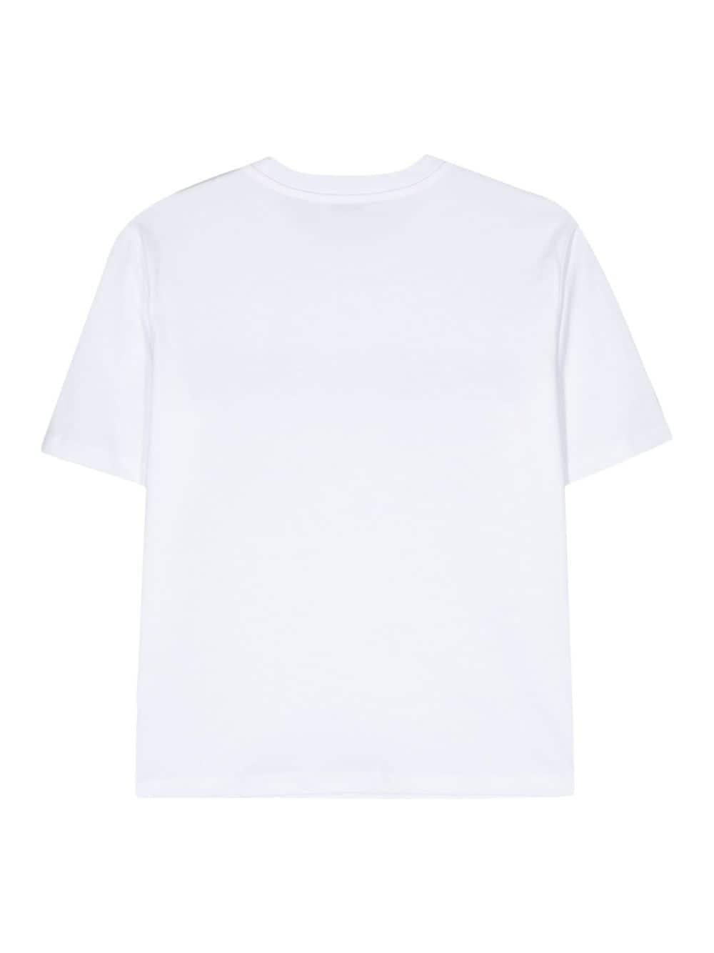 T-shirt bianca logo strass <BR/> 2M4389J089 W103 PATRIZIA PEPE