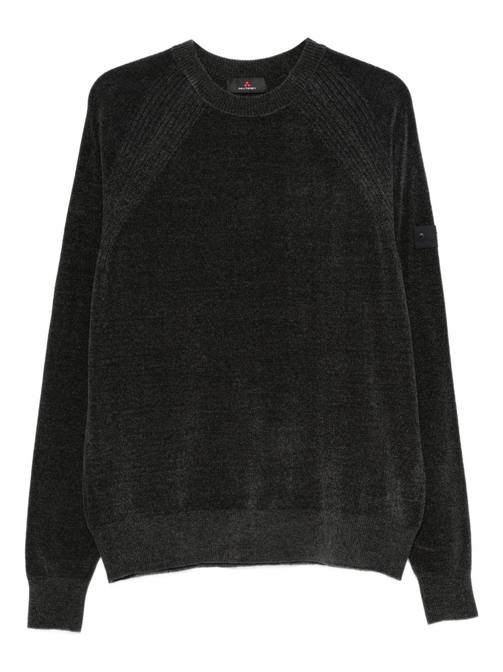 Maglione grigio a maniche lunghe a coste PEU562399011970 368 PEUTEREY