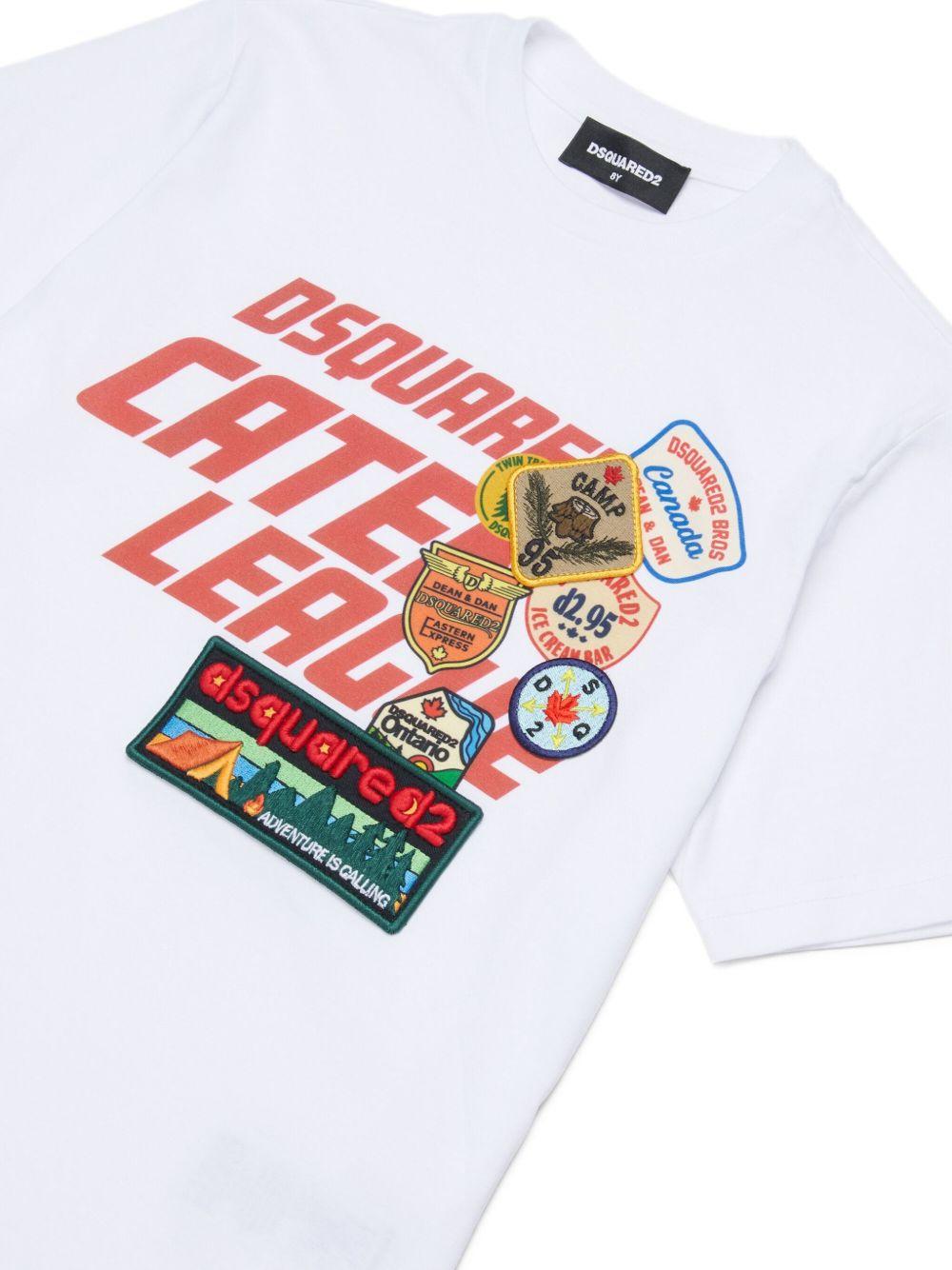T-shirt girocollo a maniche corte DQ3165D0ACD DQ100 DSQUARED KIDS