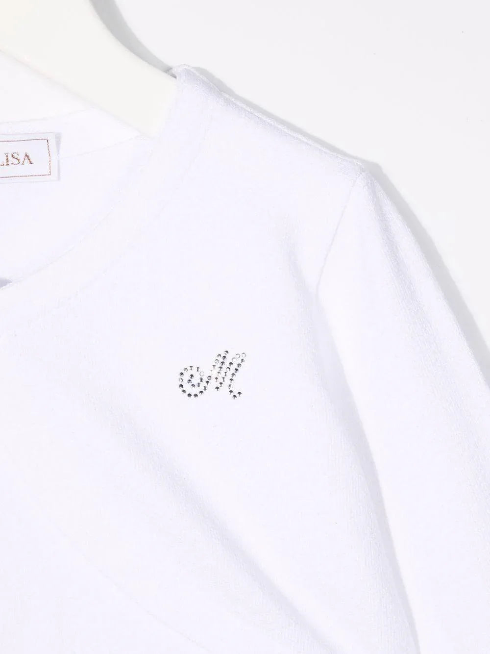 Coprispalle bianco con bottone gioiello - Preludio Moda