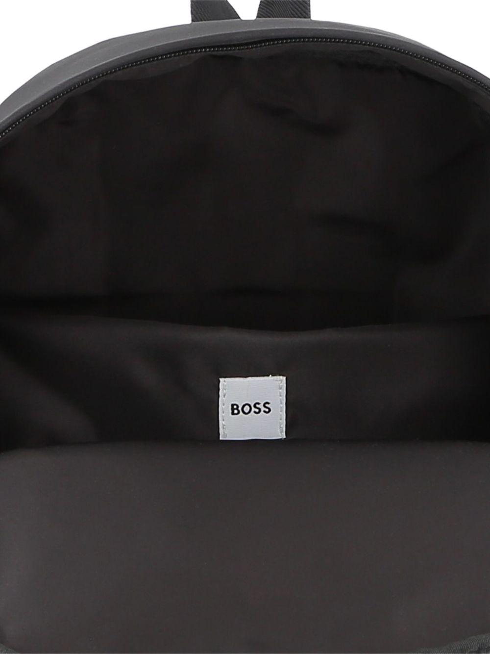 Zaino con Logo Goffrato e Tasca Frontale J52714 09B BOSS KIDSWEAR