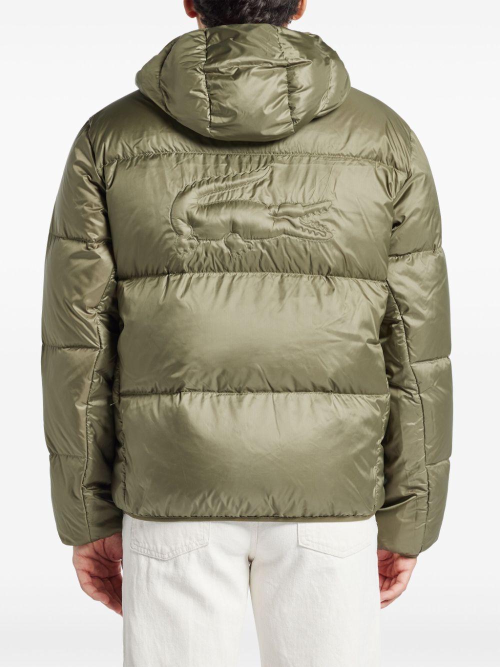 Giubbino verde cachi logo rilievo retro BH2905 BMY LACOSTE