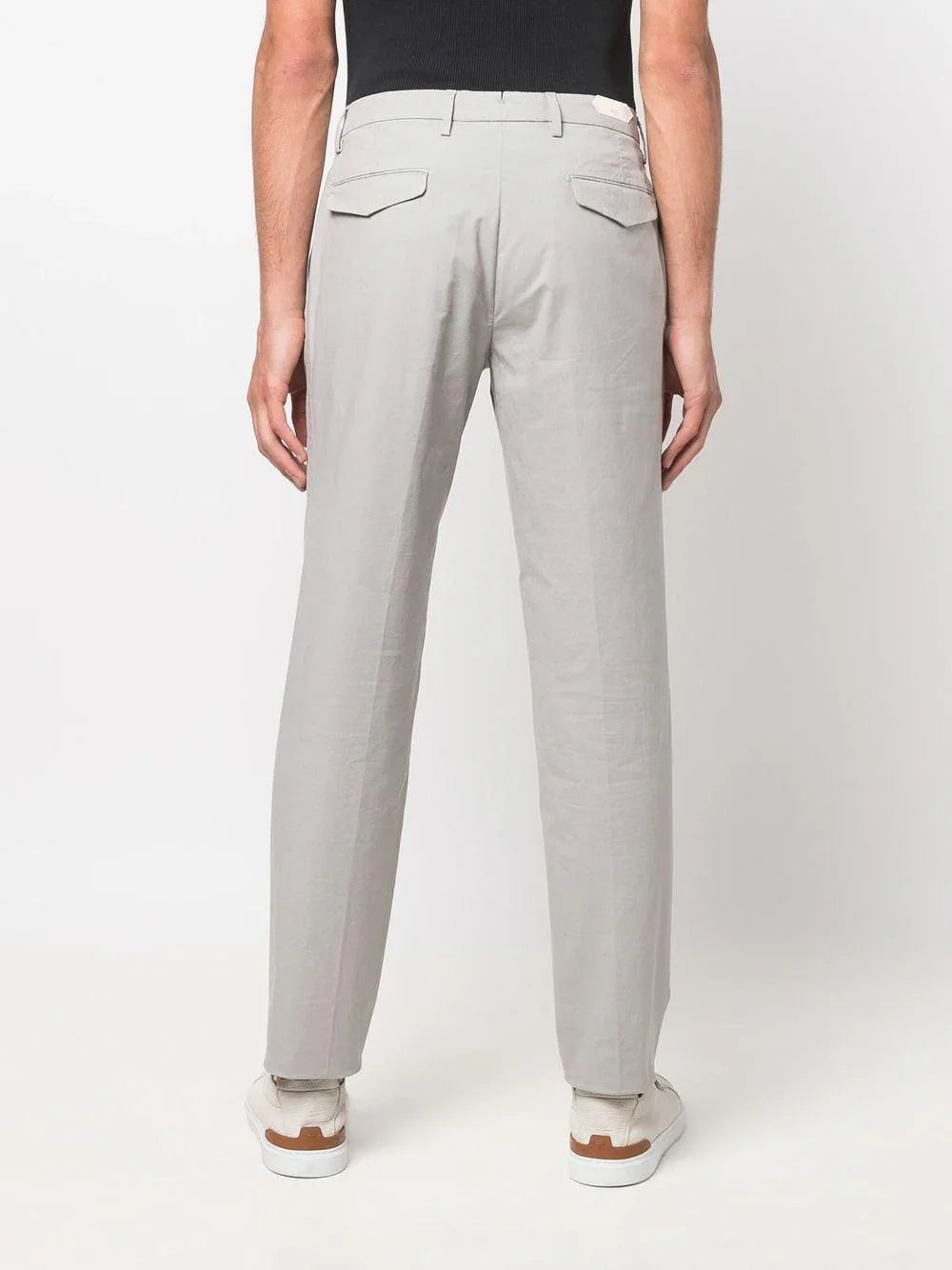 Pantalone grigio chiaro in tinta unita - Preludio Moda