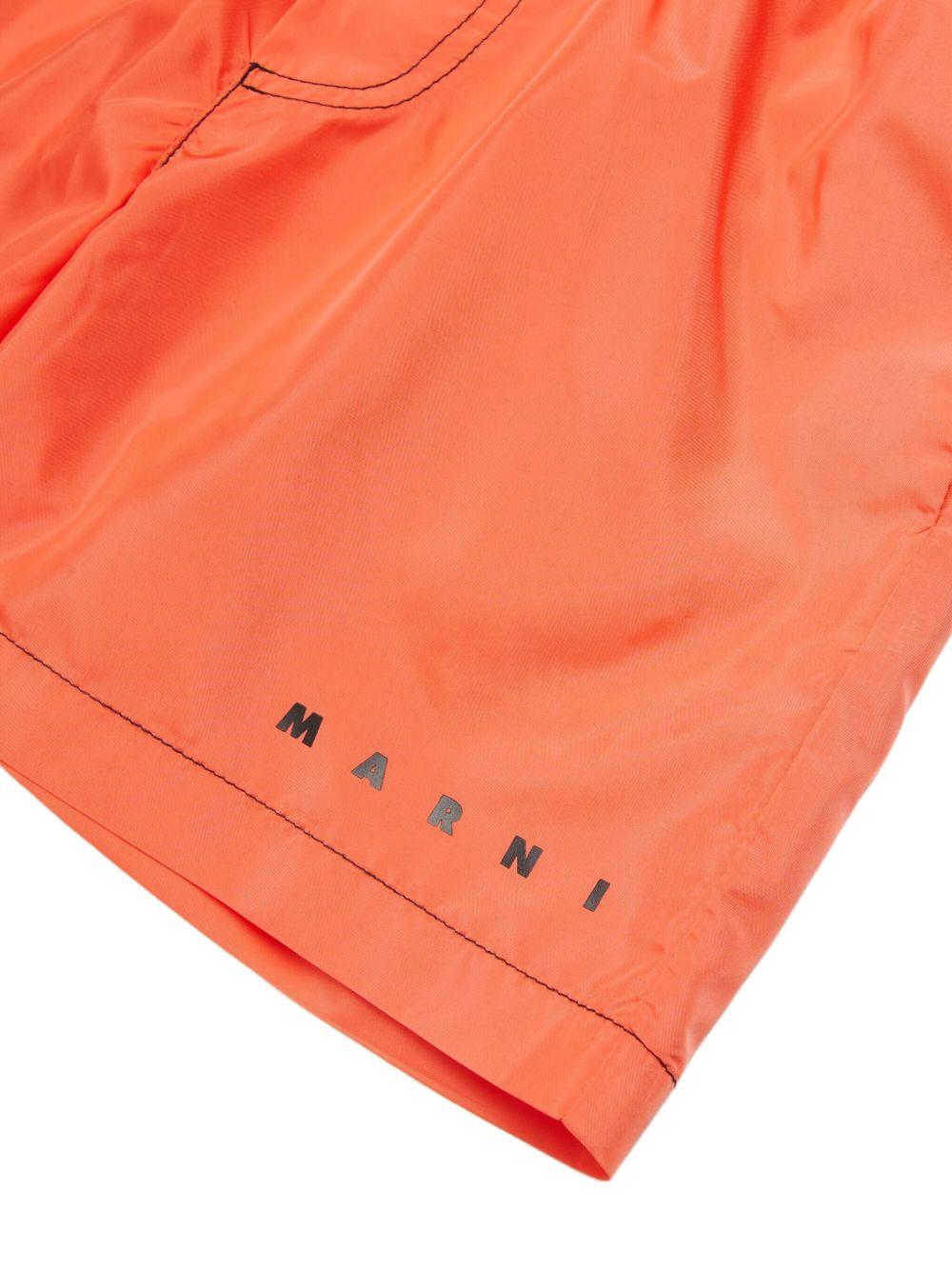 Shorts da mare in poliestere M01718M00SD 0M436 MARNI KIDS
