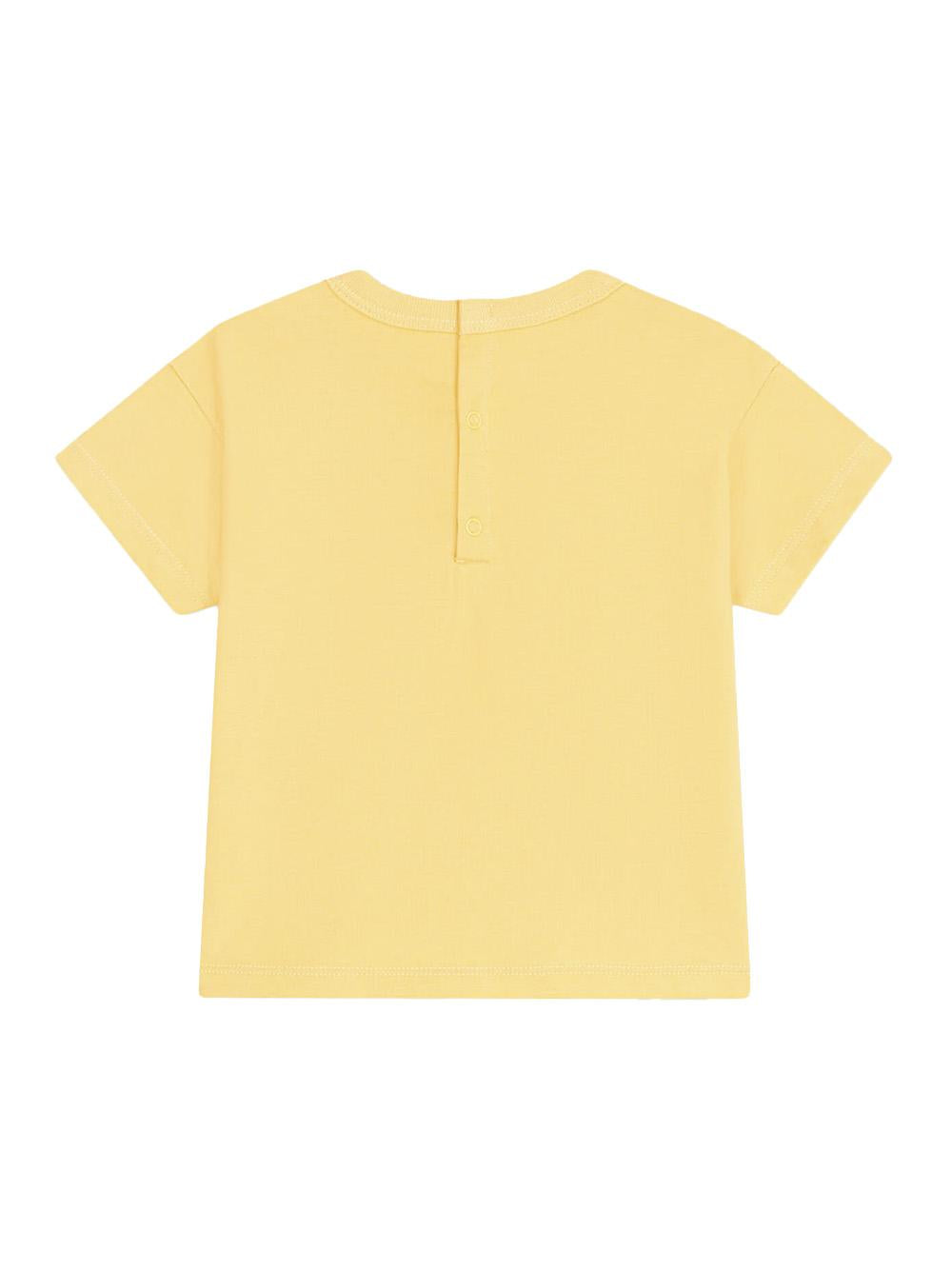 T-shirt gialla logo frontale A0CWB 06 PETIT BATEAU KIDS