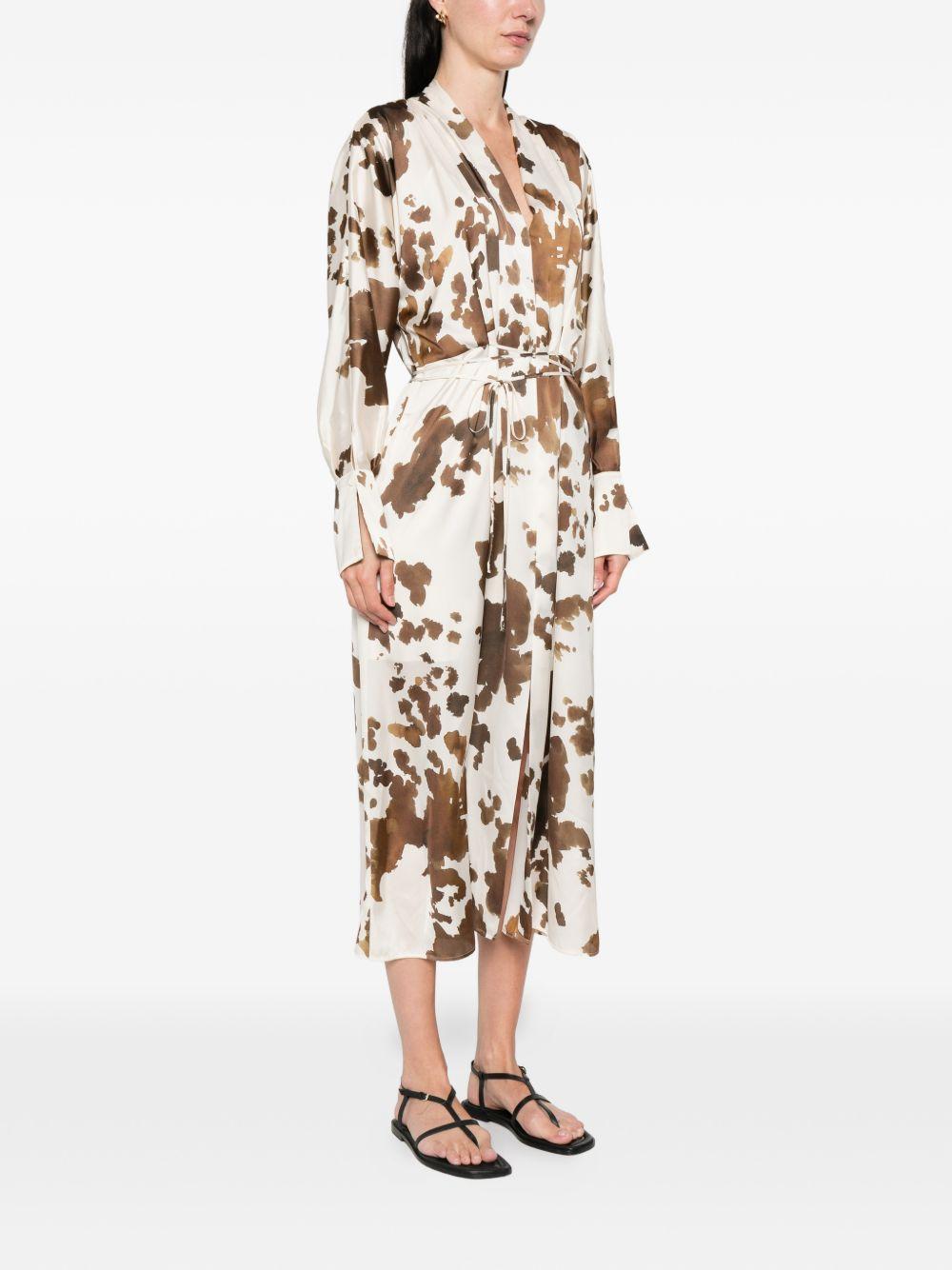 Abito midi a stampa animalier scollo a V 2611221163200 001 PENNY BLACK