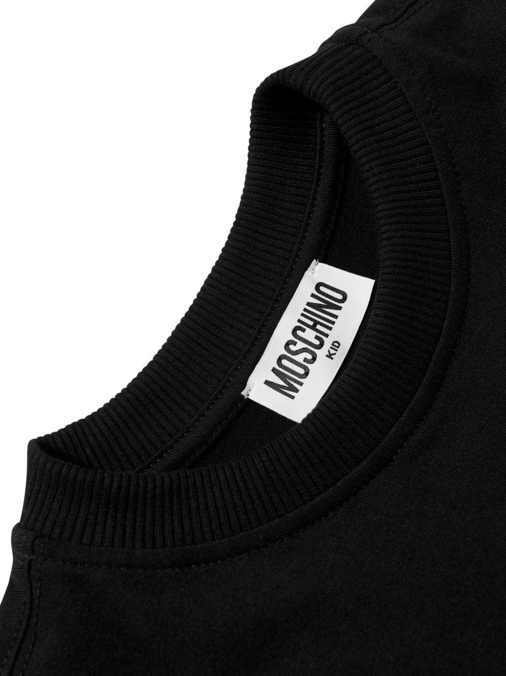 T-shirt in cotone con taschino HUM05MLAA01 60100 MOSCHINO KIDS
