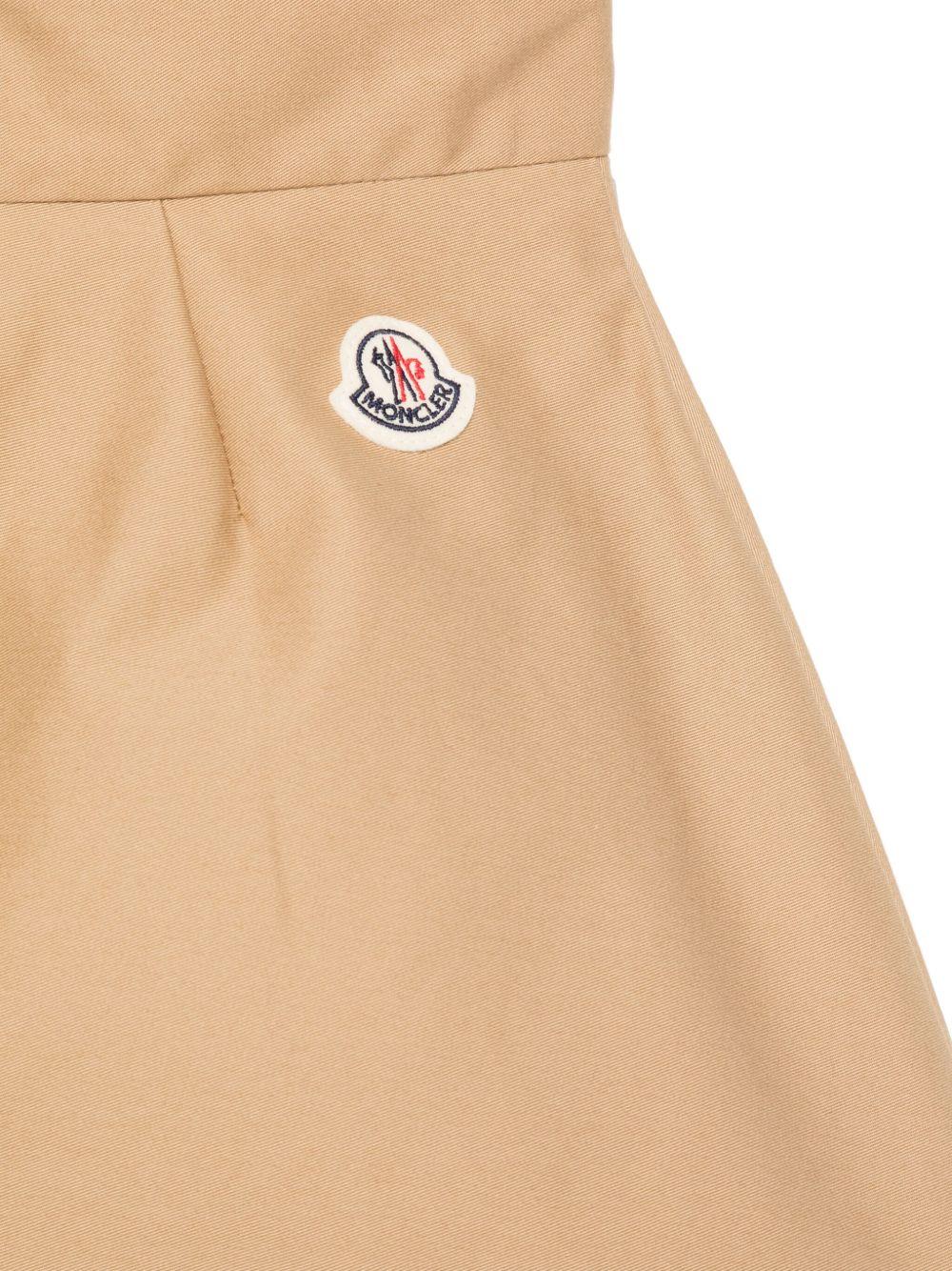 Gonna in Gabardine Beige con Pieghe K29542D00003598OP 209 MONCLER KIDS