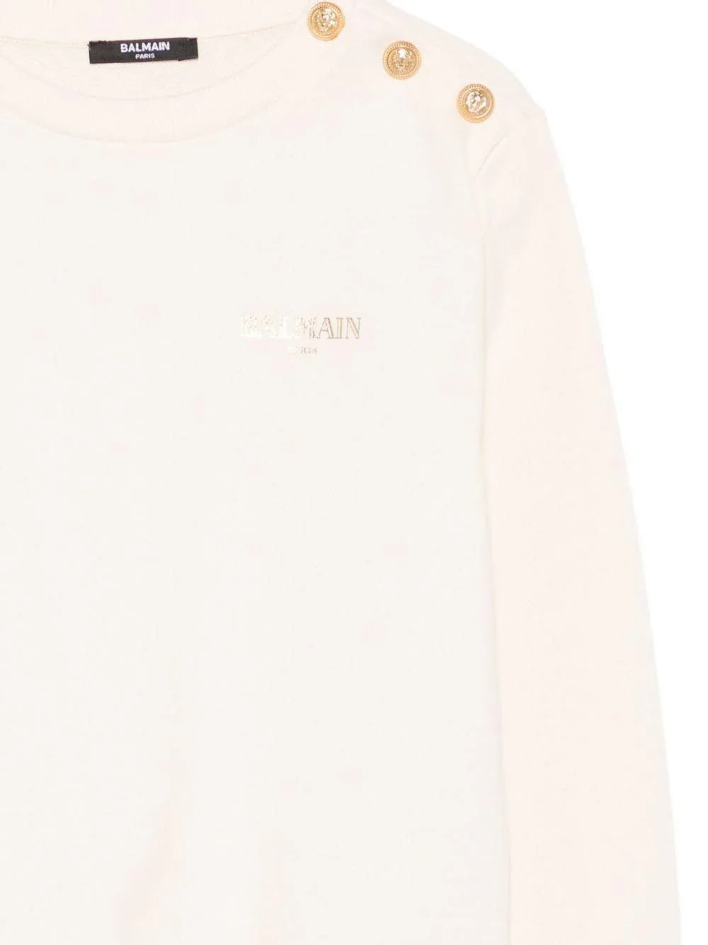 Felpa Beige con Bottoni e Logo - Preludio Moda