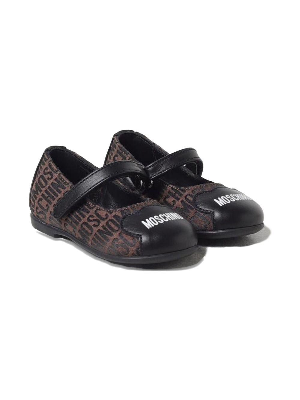 Ballerina marrone logo all-over