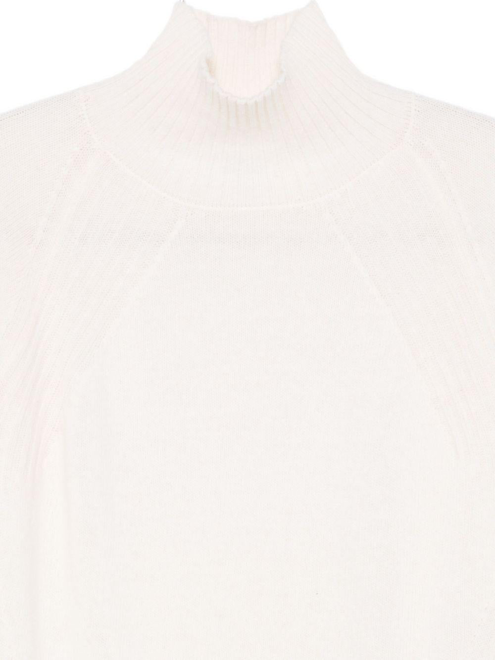 Maglione bianco a collo alto in maglia fine DT382M00967002DDD 002 DONDUP