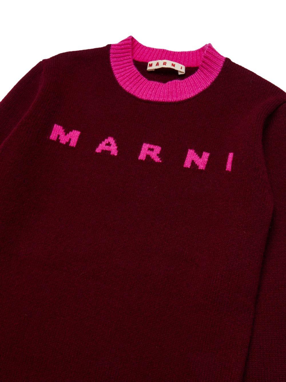 Abito con logo a intarsio M01619M00ML 0M434 MARNI KIDS