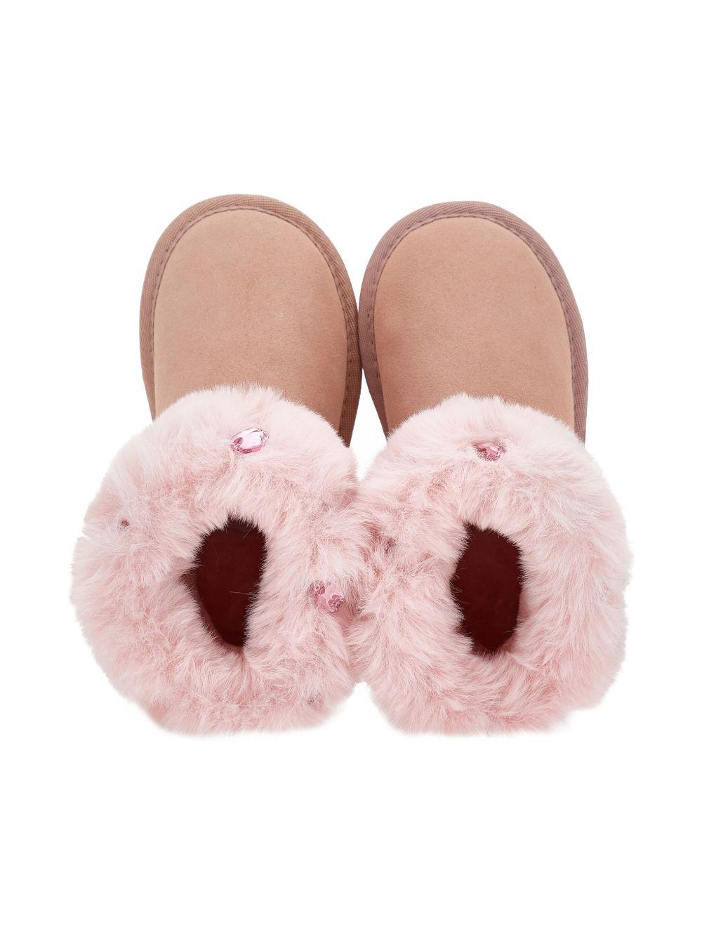Stivali Marrone con Strass e Punta Tonda 8CF0046702 0090 MONNALISA KIDS