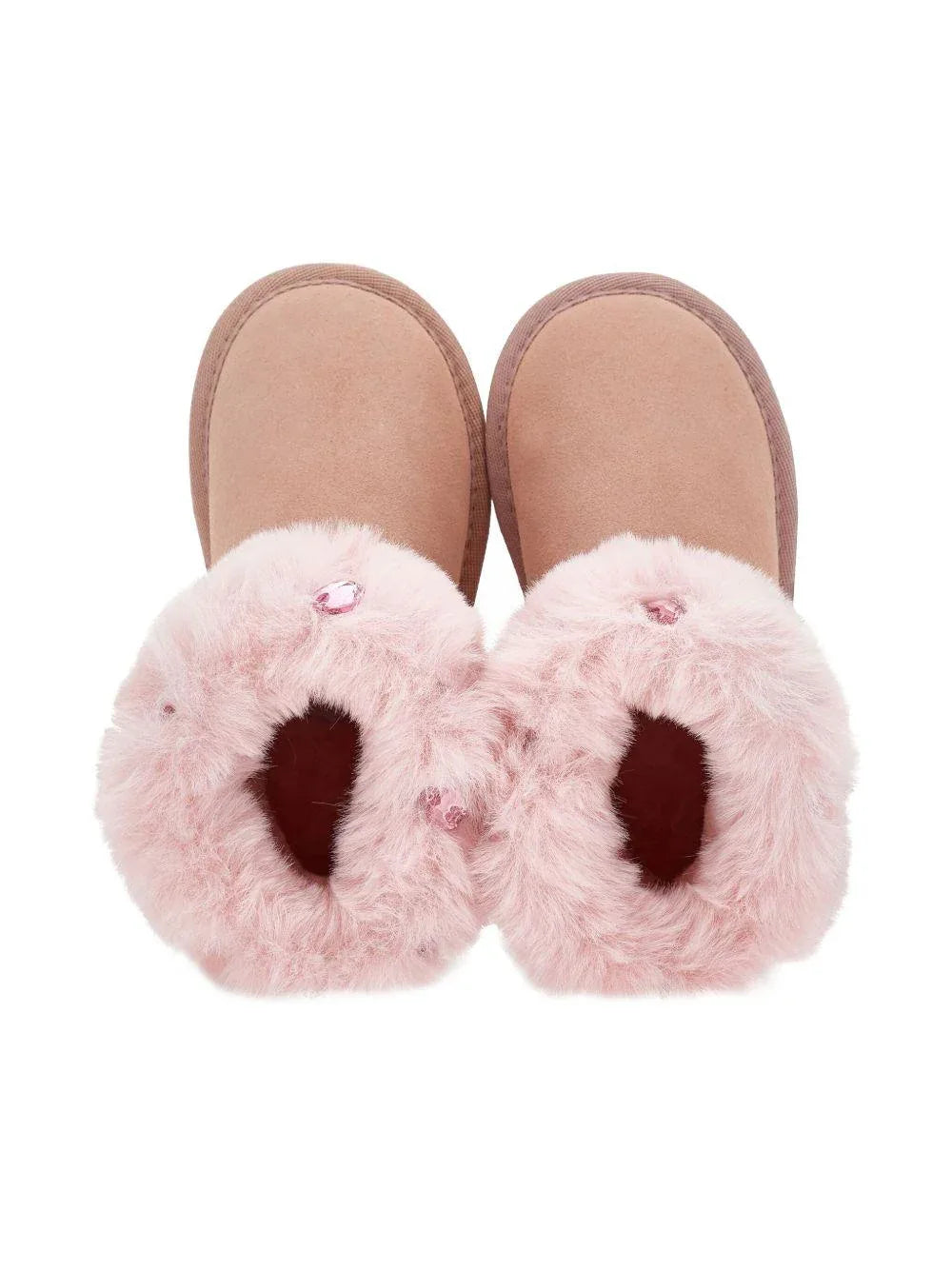 Stivali Marrone con Strass e Punta Tonda - Preludio Moda