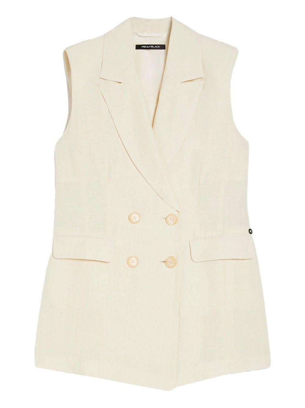 Gilet Cris avorio doppiopetto CRIS 001 PENNY BLACK